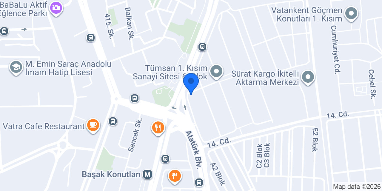 Albaraka Türk Başakşehir Şubesi konumu
