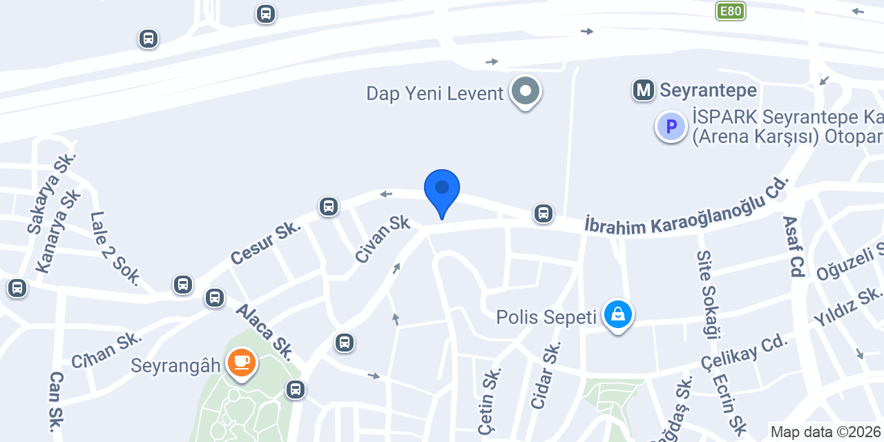 Yapı Kredi Bankası - Seyrantepe Şubesi konumu