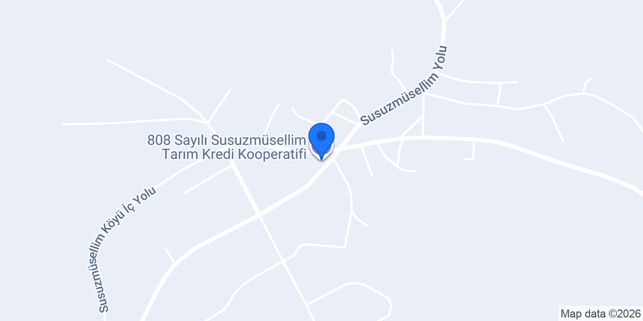 808 Sayılı Susuzmüsellim Tarım Kredi Kooperatifi konumu