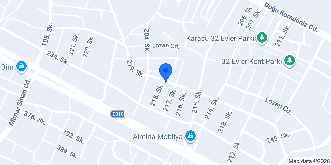 Onur Yapı / Karasu duşakabin sistemleri konumu