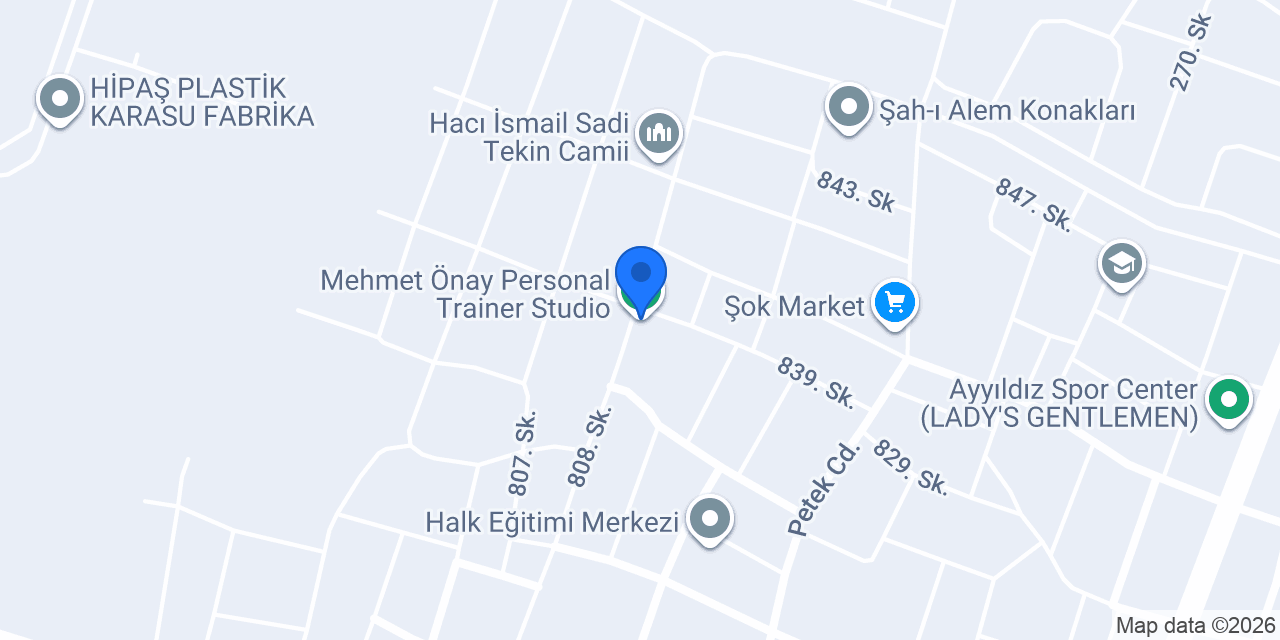 Mehmet Önay Personal Trainer Studio konumu