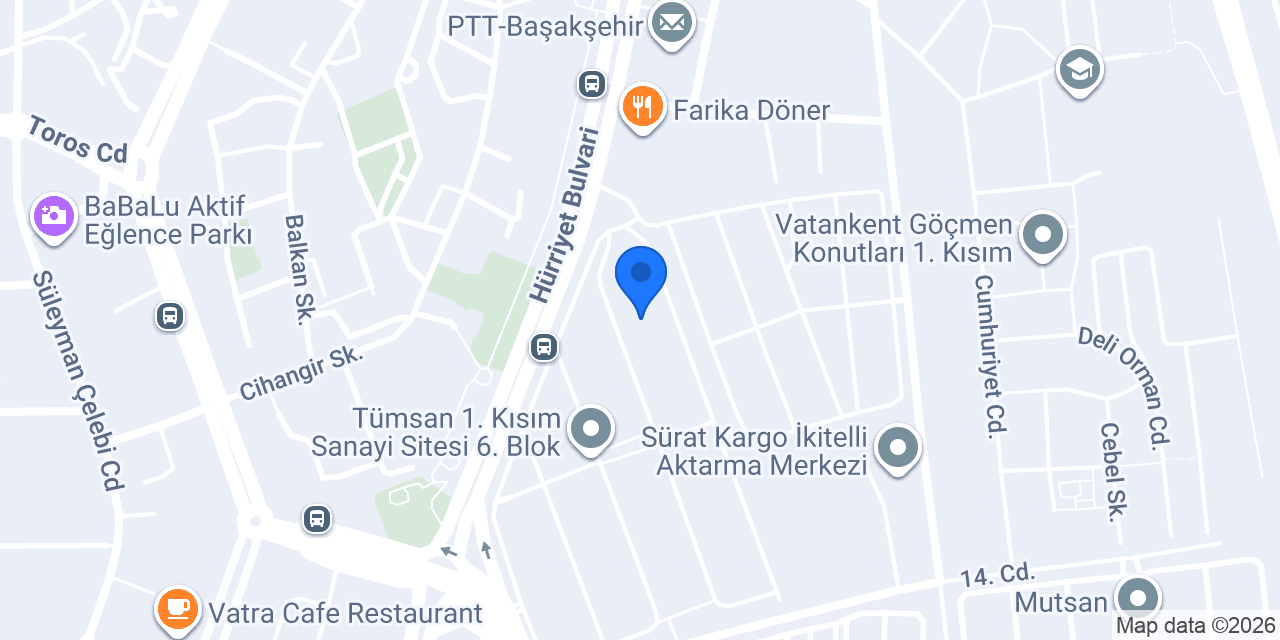 Sürat Kargo Başak Şube konumu