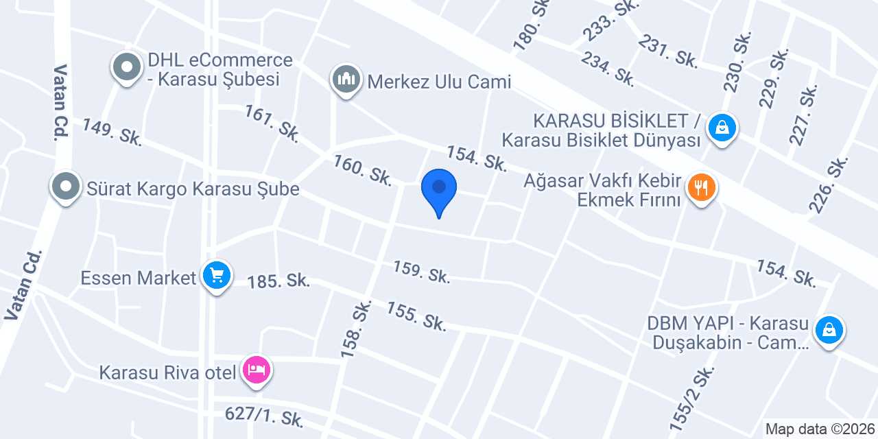 Karasu - Servis iletişim konumu