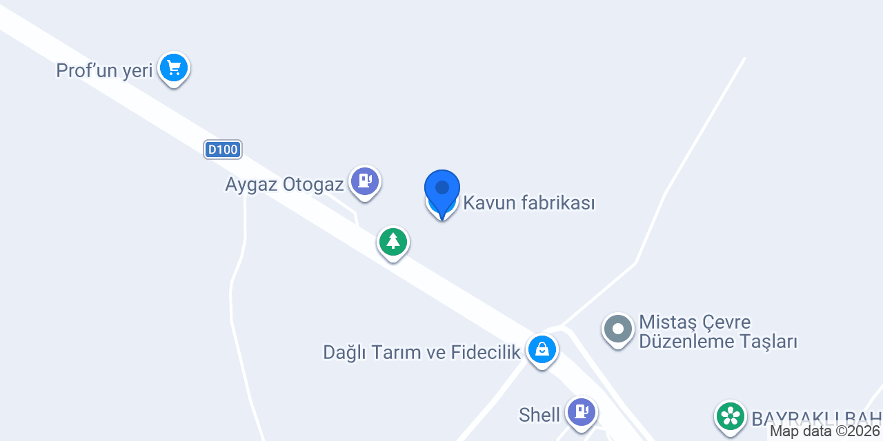 Kavun fabrikası konumu