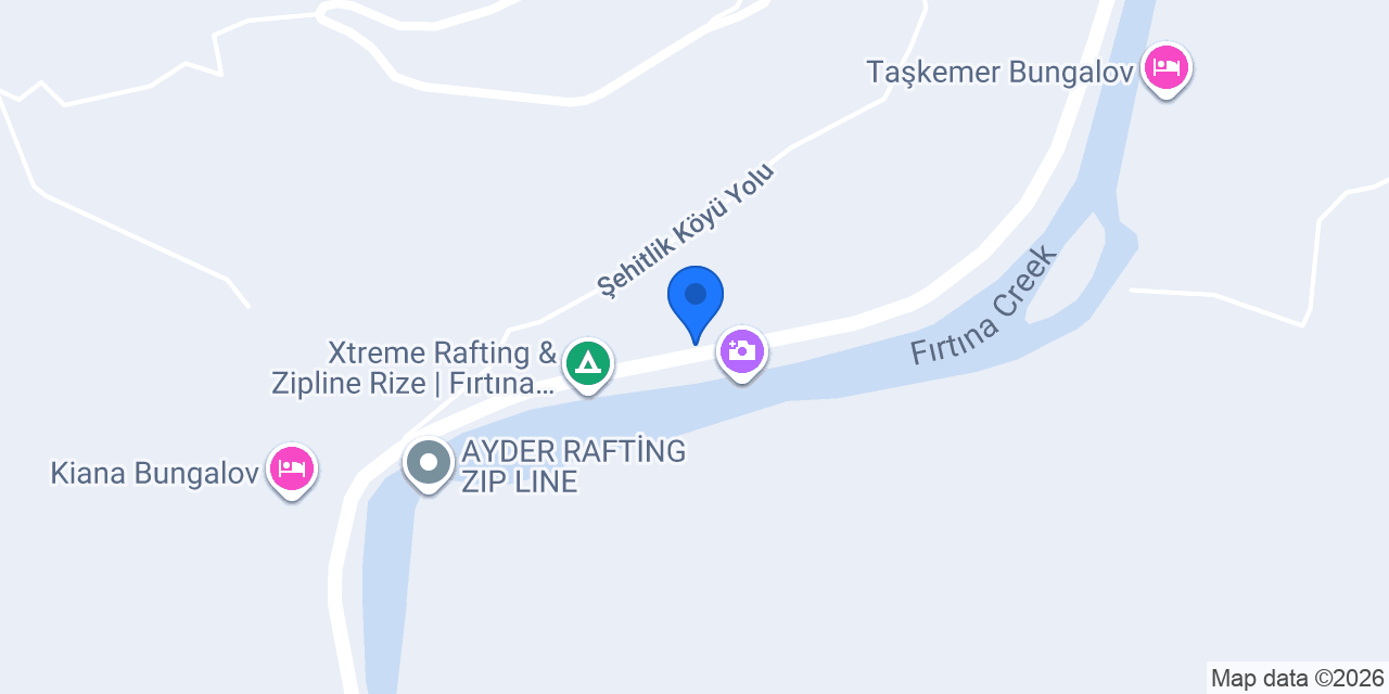 Ayder rafting konumu