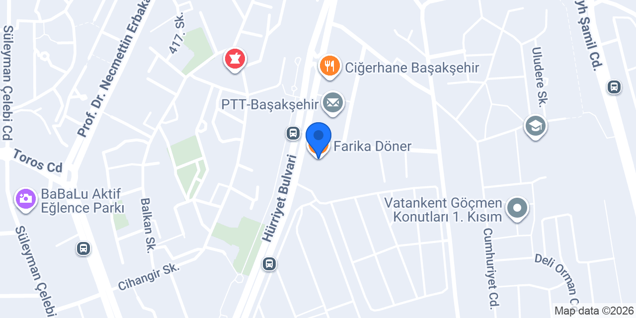Farika Döner konumu