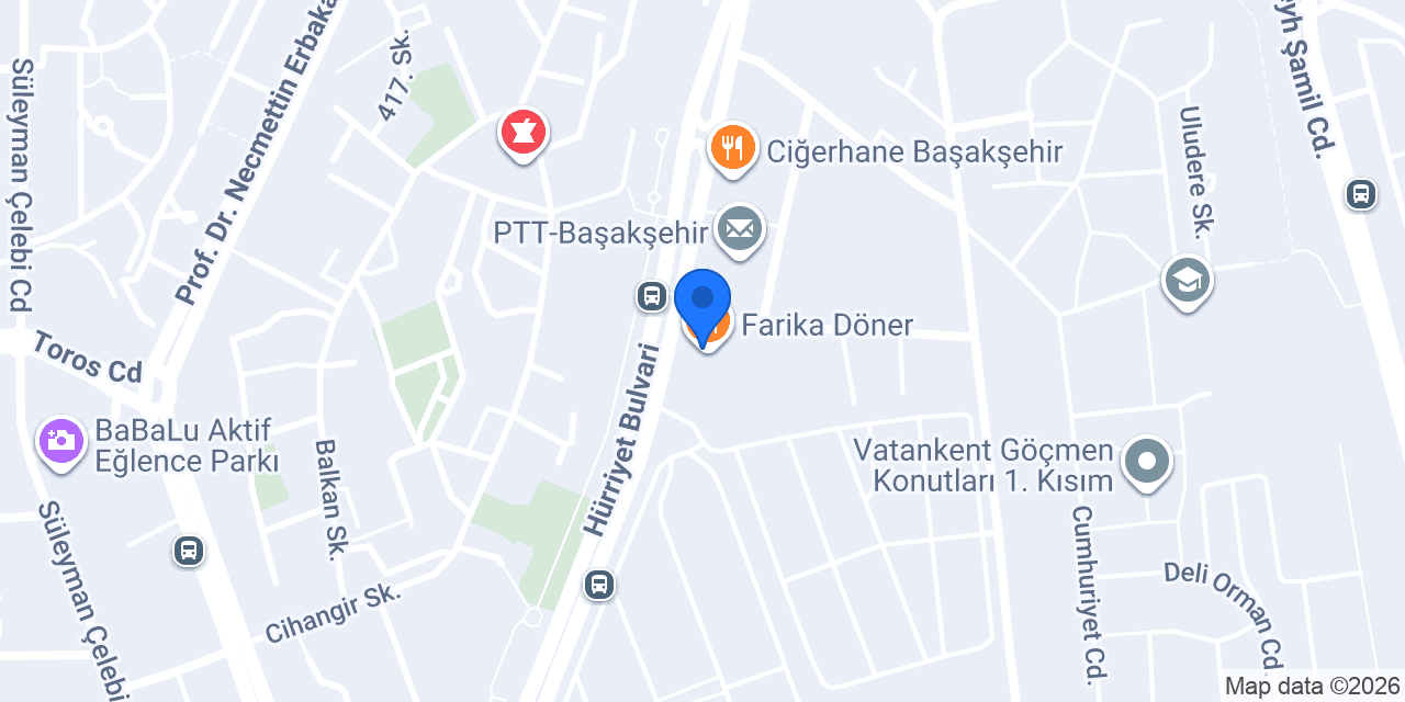 Başakşehir Özdamla Sürücü Kursu konumu