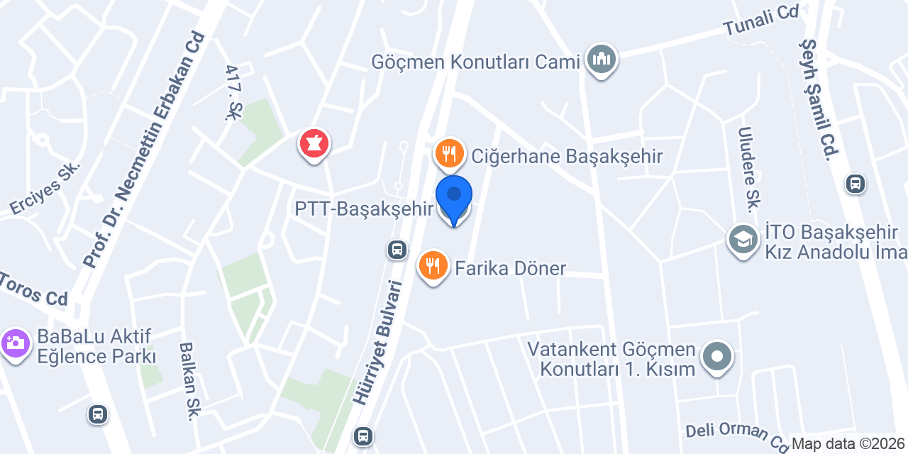 Ptt Başakşehir konumu