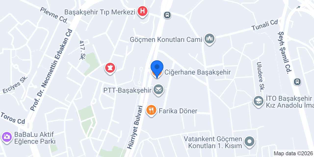 Ciğerhane Başakşehir konumu