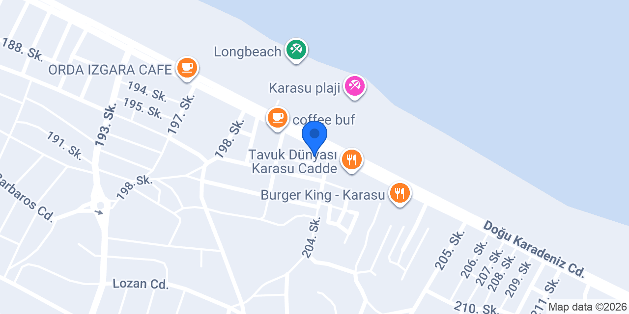 Turkuaz Otel konumu