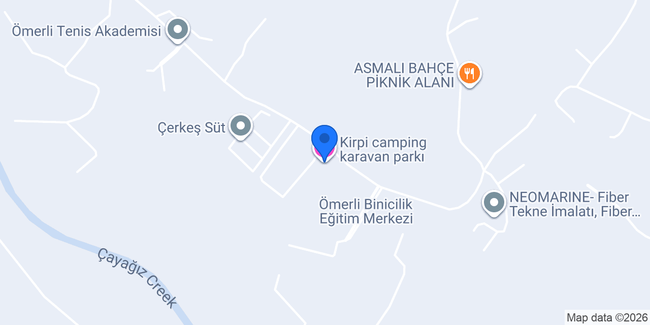 Kirpi camping karavan parkı konumu