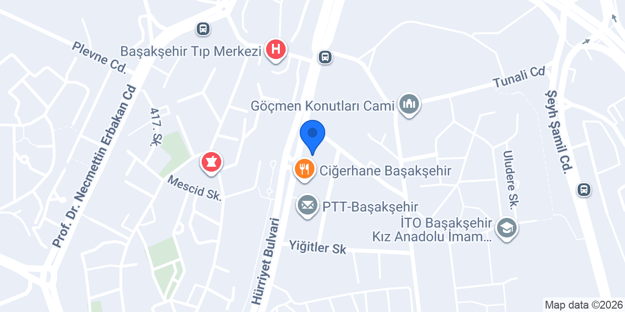 İNGİLİZ AKADEMİ BAŞAKŞEHİR konumu