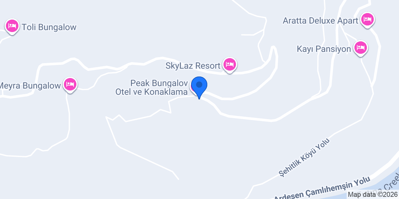 SaklıCennet Bungalov konumu