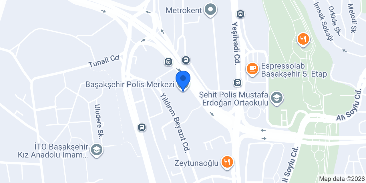 Başakşehir Polis Merkezi konumu