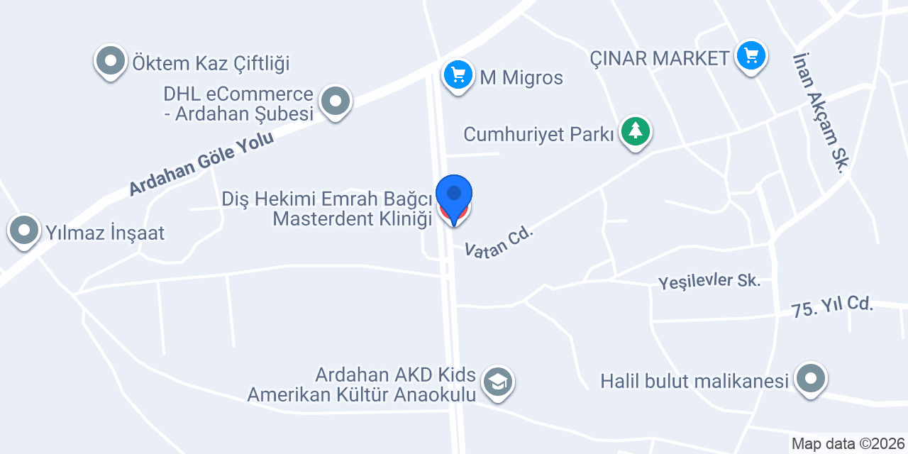 Diş Hekimi Emrah Bağcı Masterdent Kliniği konumu