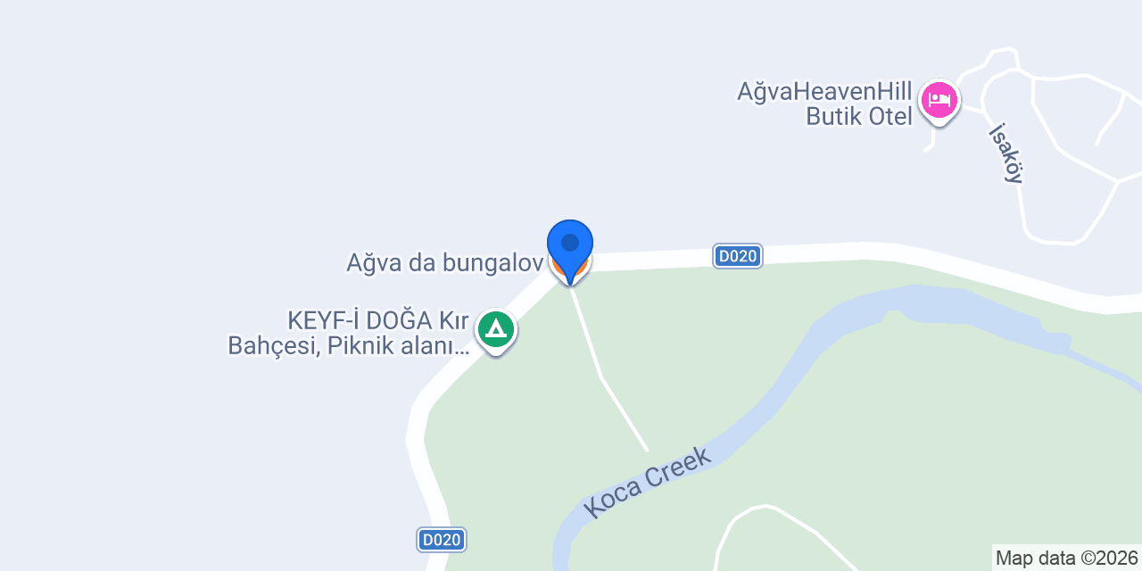 Ağva da bungalov konumu