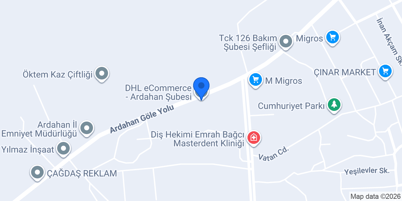 DHL eCommerce - Ardahan Şubesi konumu