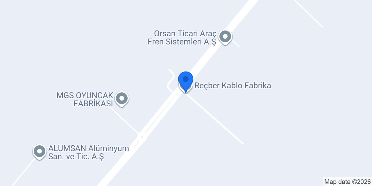 Reçber Kablo Fabrika konumu