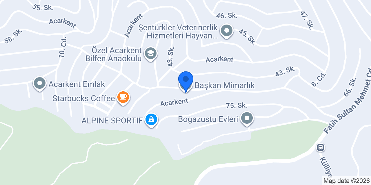 Başkan Mimarlık konumu