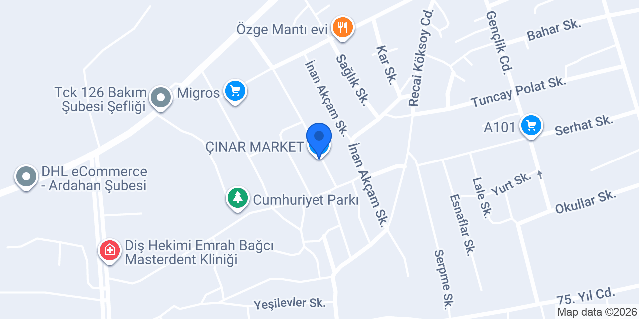ÇINAR MARKET konumu