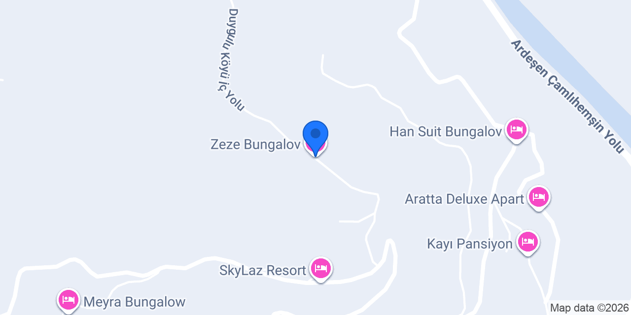 Zeze Bungalov konumu