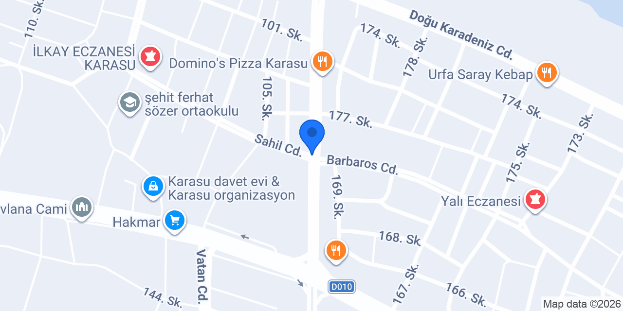 Karasu plaj taksi konumu