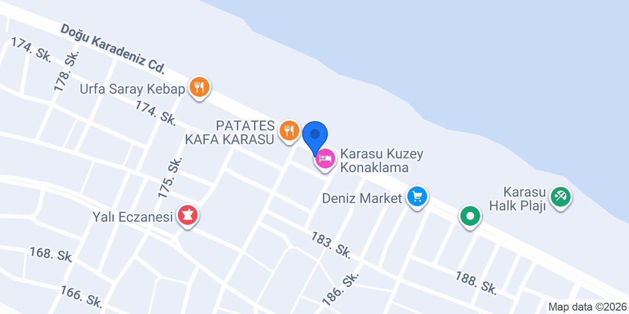 ÜLKER İNŞAAT KARASU - Karasu Satılık Daire Villa Konak konumu