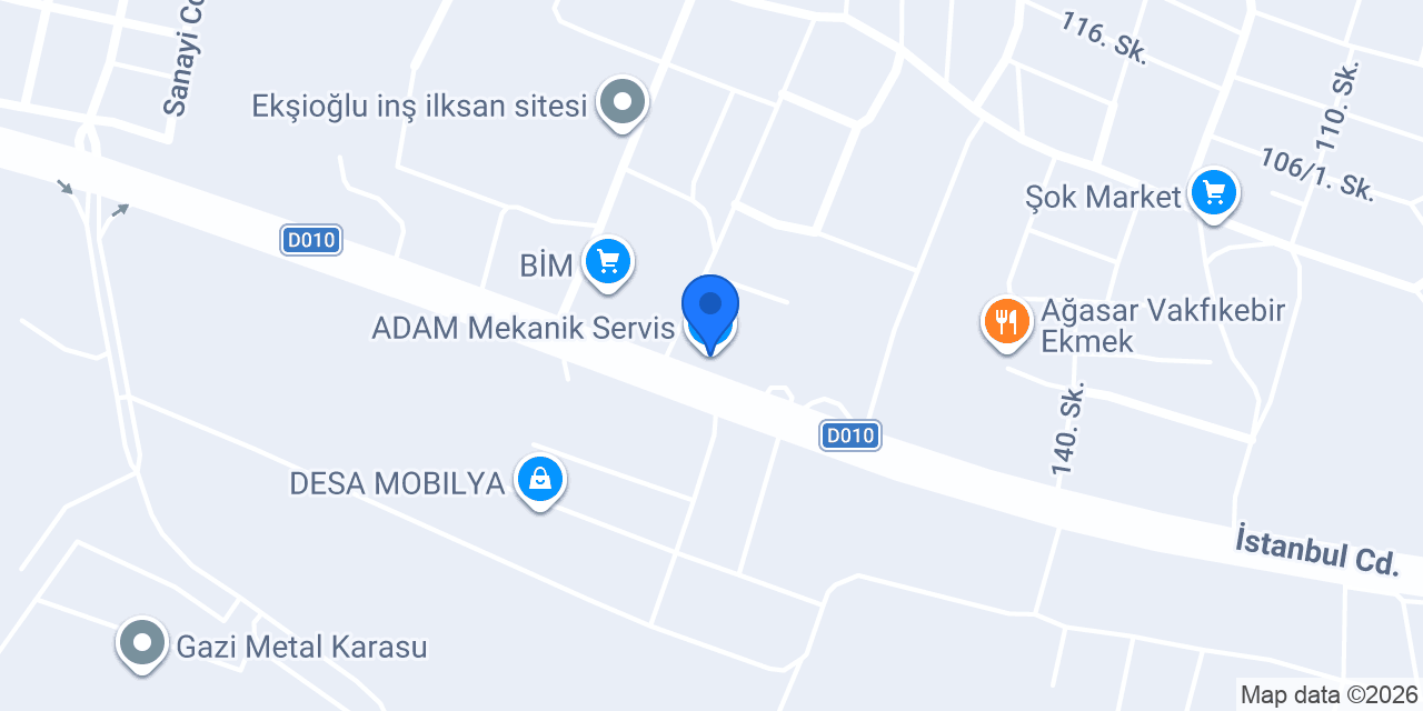 ADAM Mekanik Servis konumu