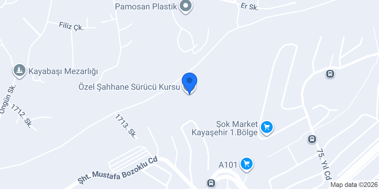Özel Şahhane Sürücü Kursu konumu