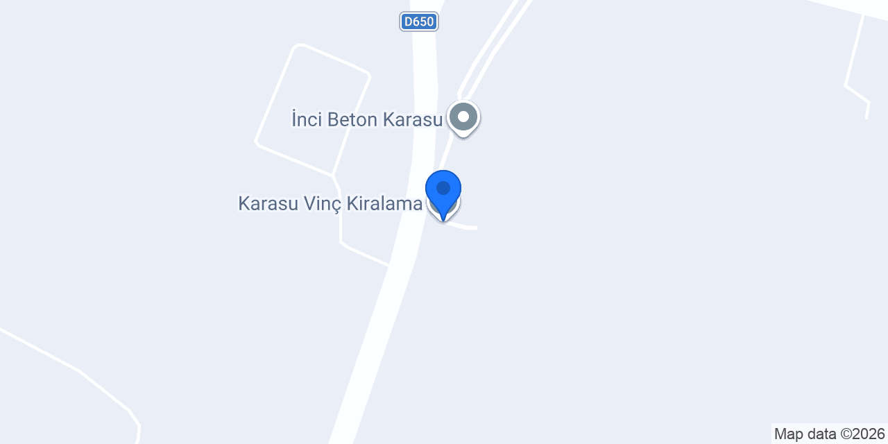 Karasu Vinç Kiralama konumu