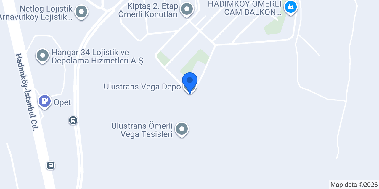 Ulustrans Vega Depo konumu