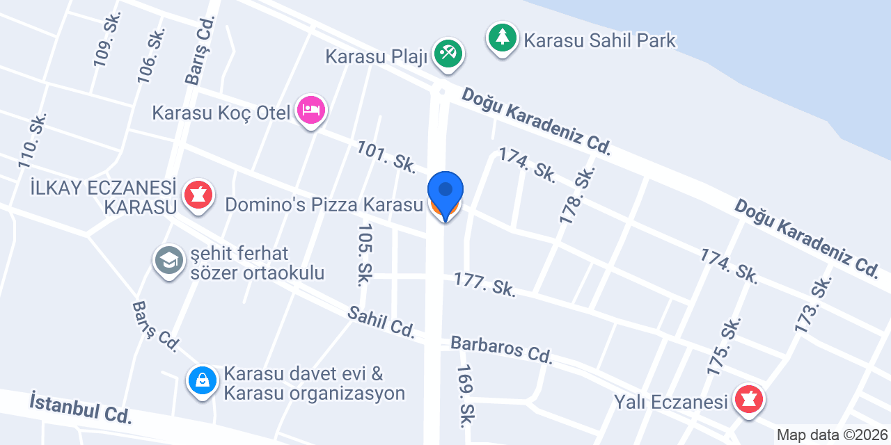 Domino's Pizza Karasu konumu