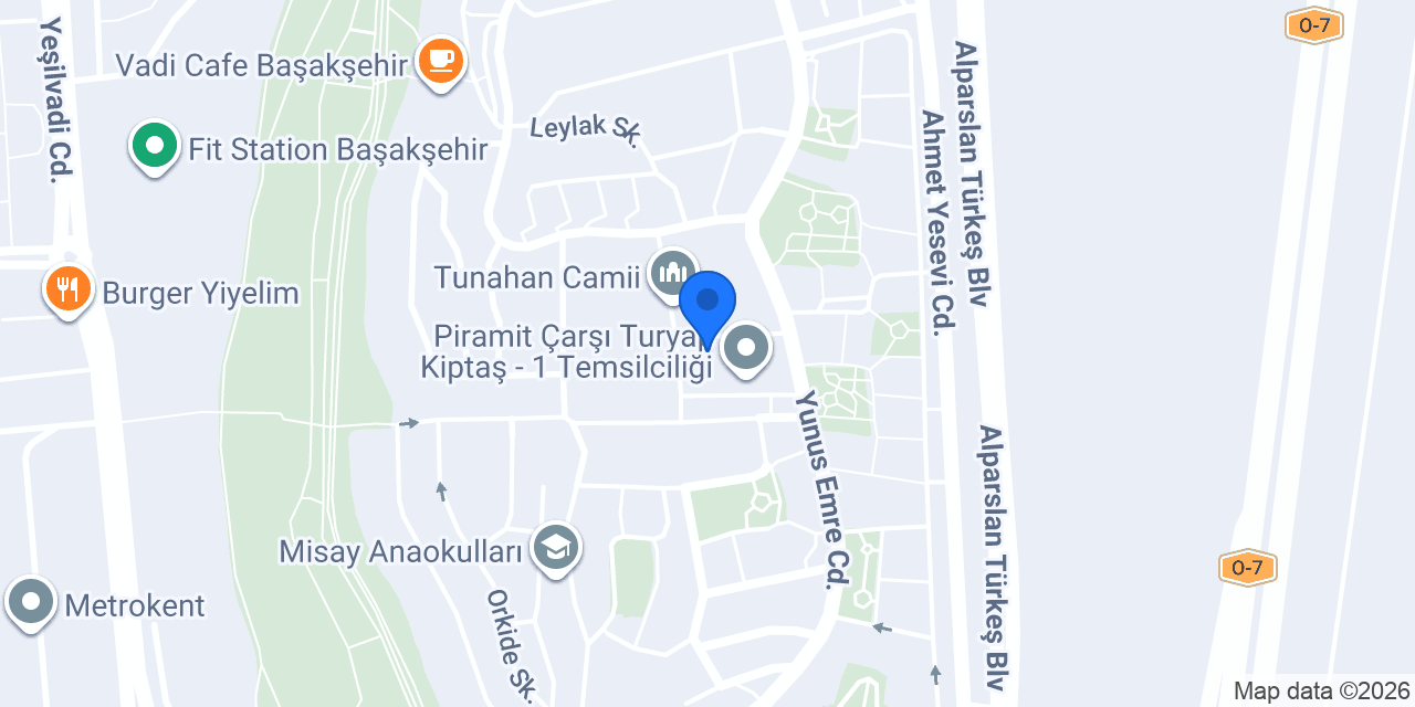 Başakşehir Şifalı Bitkiler Evi konumu