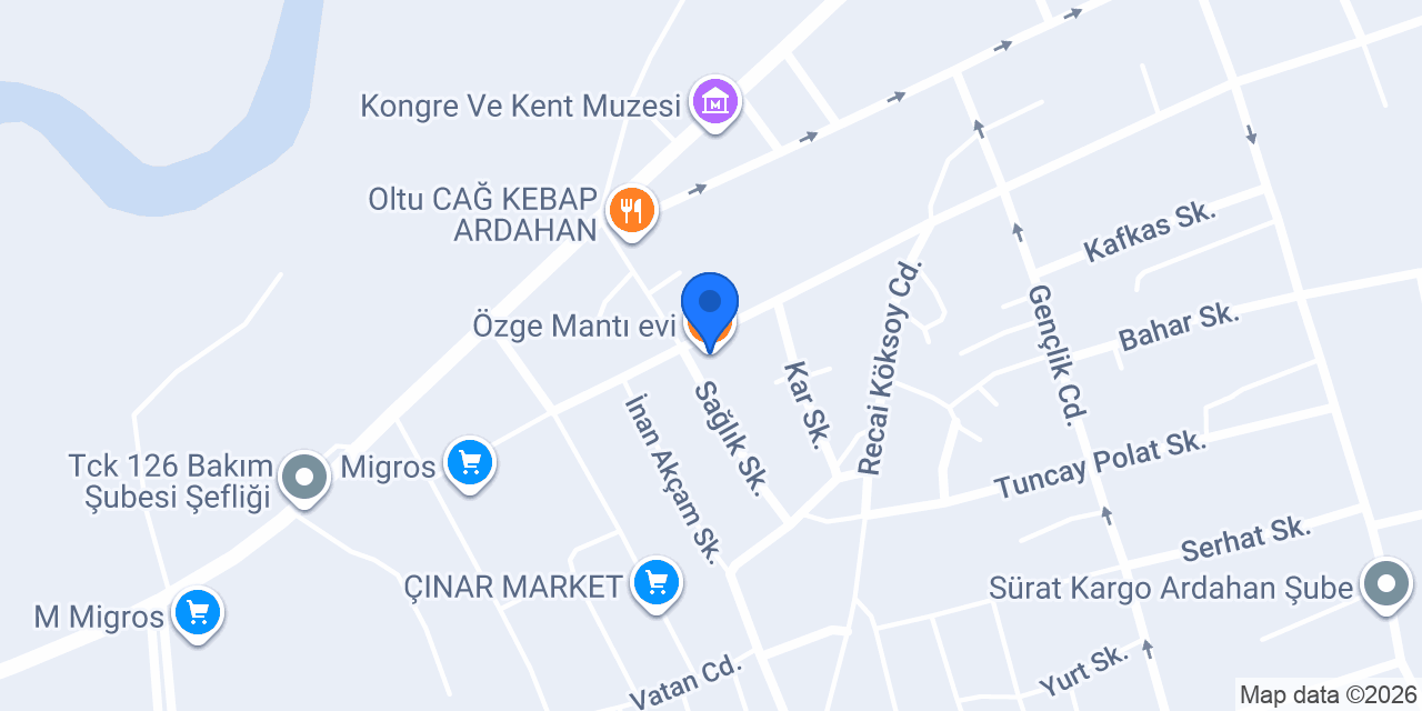 Özge Mantı evi konumu