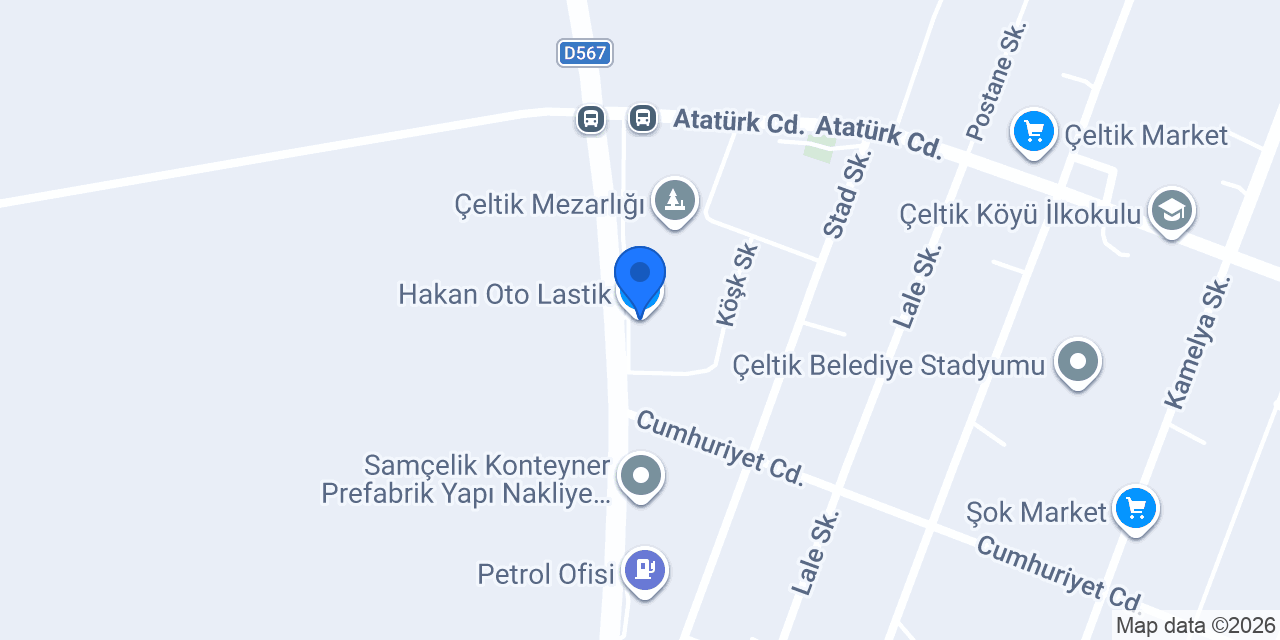 Hakan Oto Lastik konumu