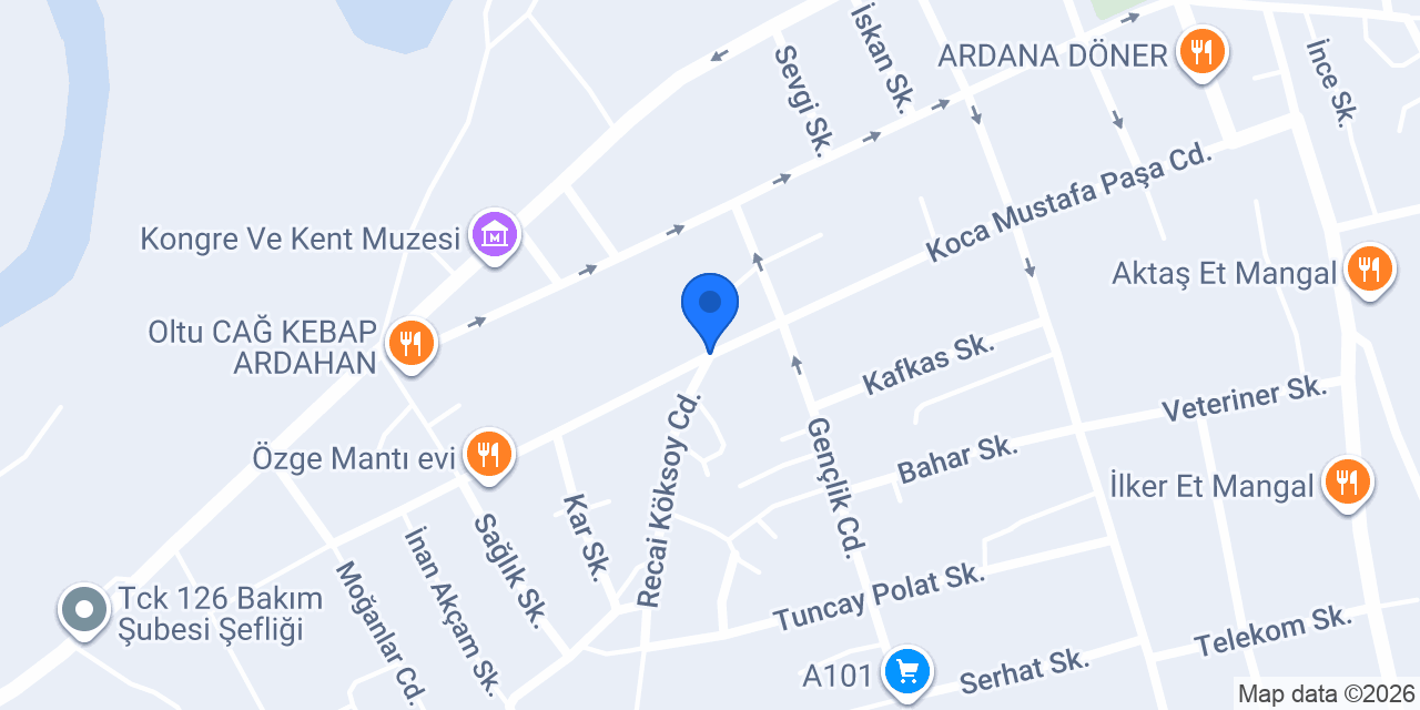 Kırmızı Bayan Kuaförü konumu