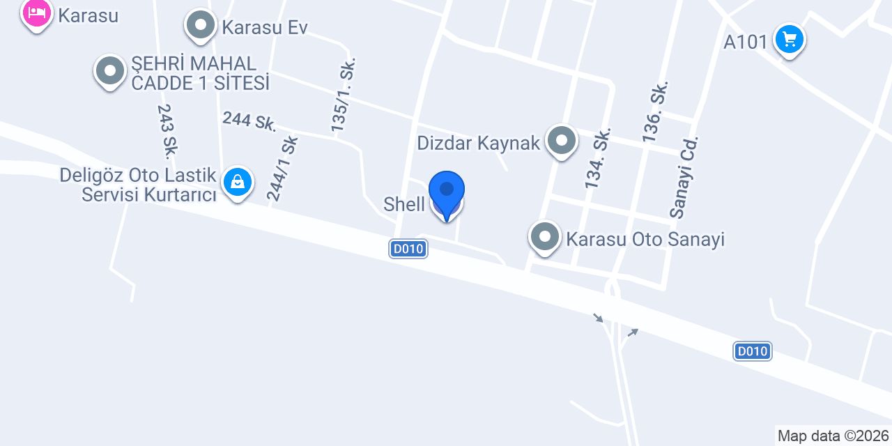 Shell konumu