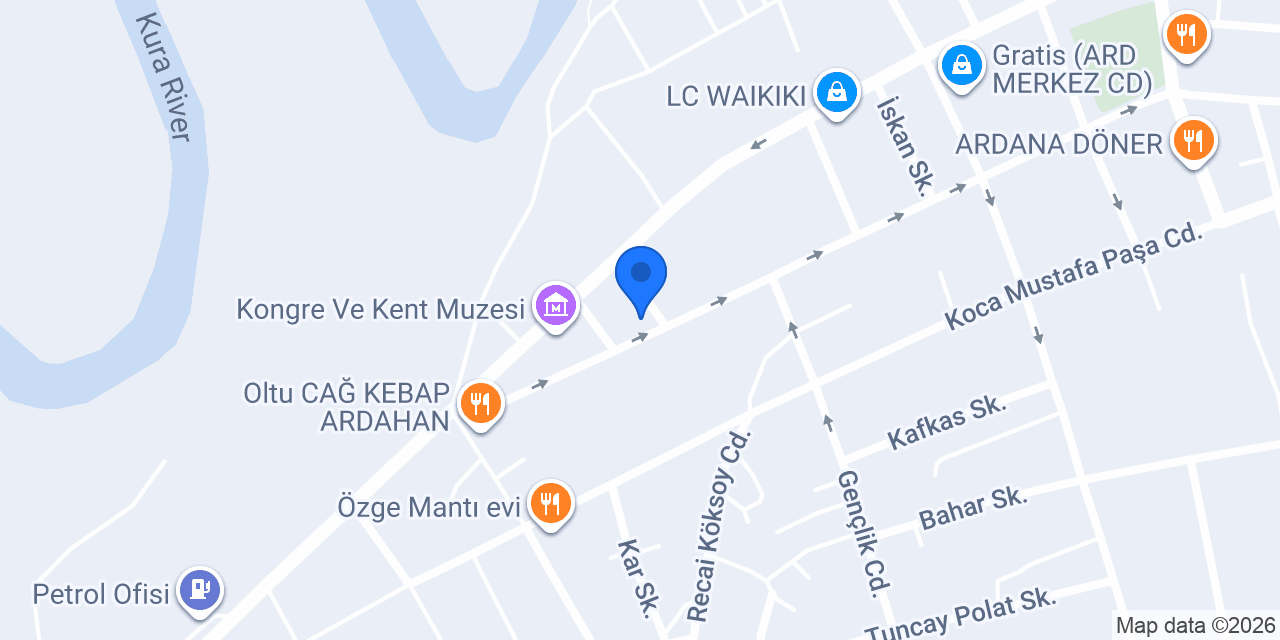 Ardahan Tur konumu