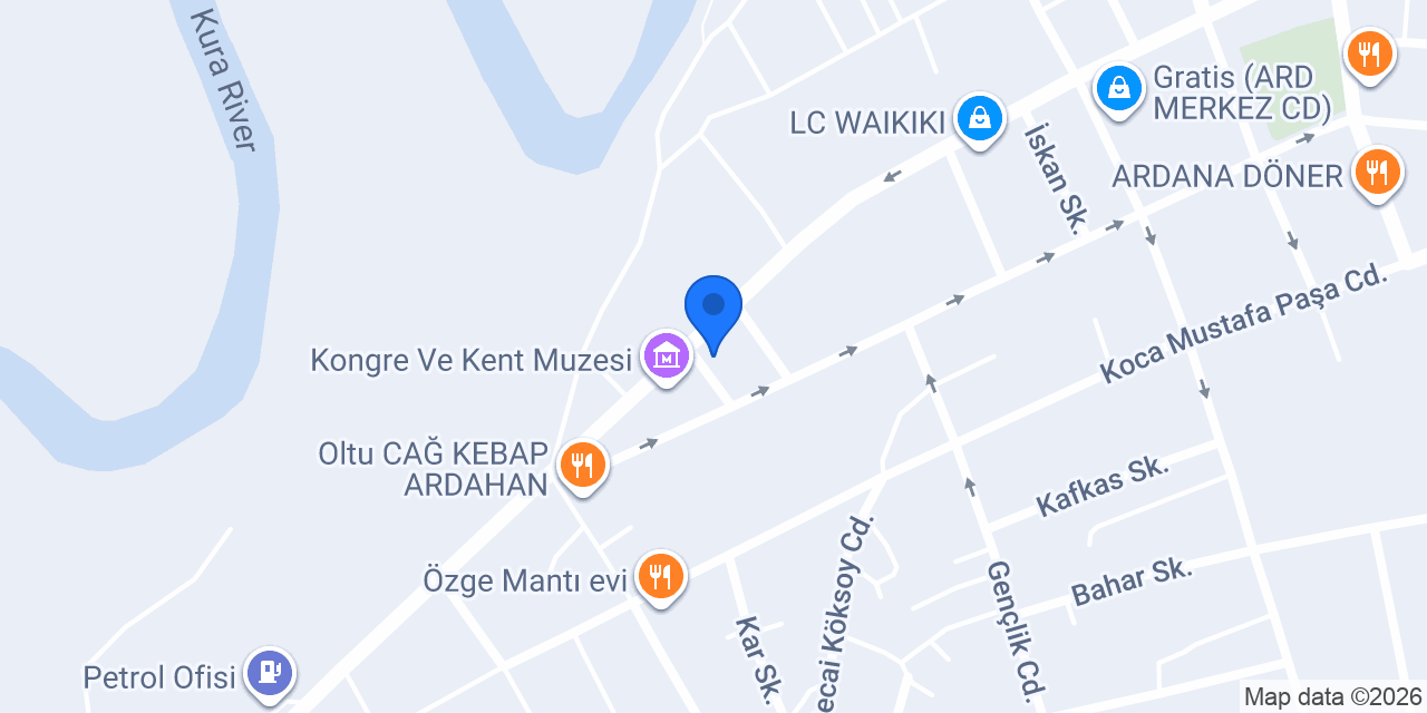 Huzur Otel konumu