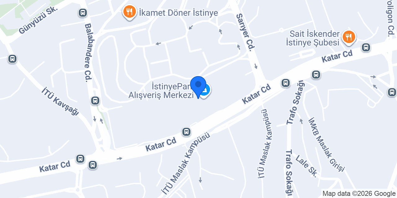 Simurg Sanatevi - İstinye Park konumu