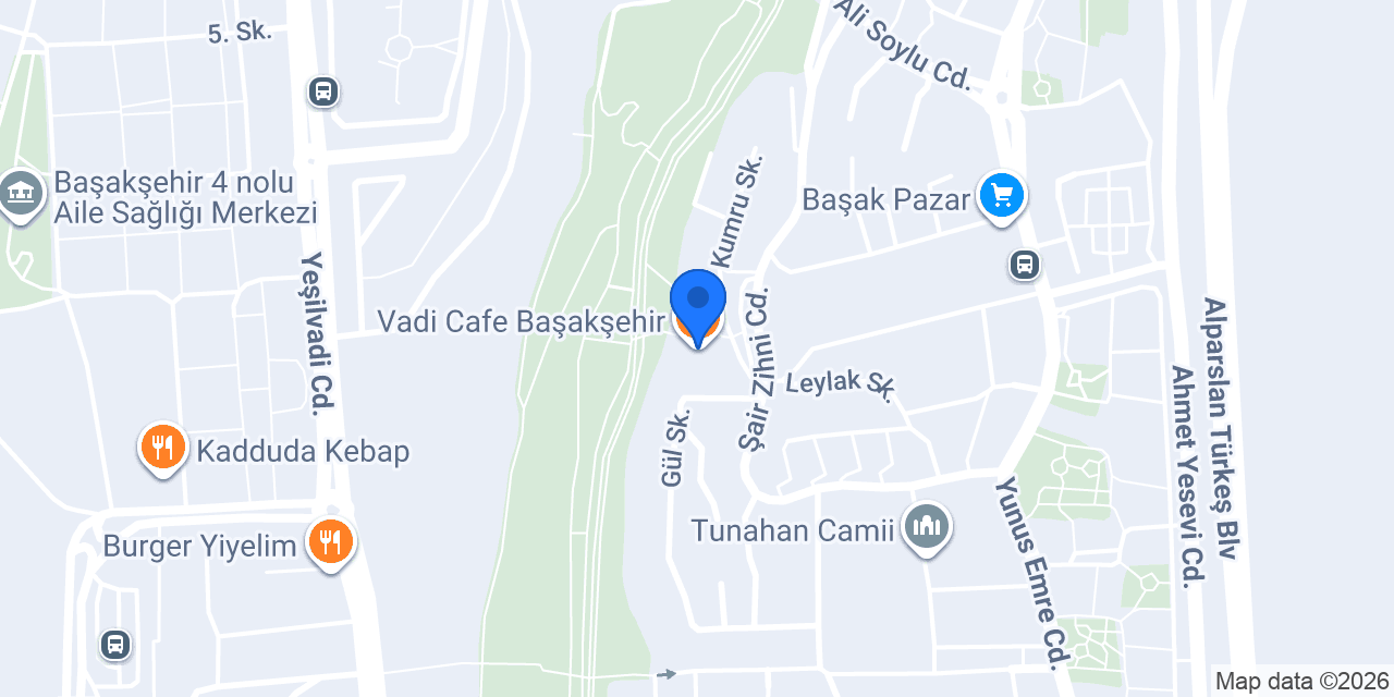 Vadi Cafe Başakşehir konumu