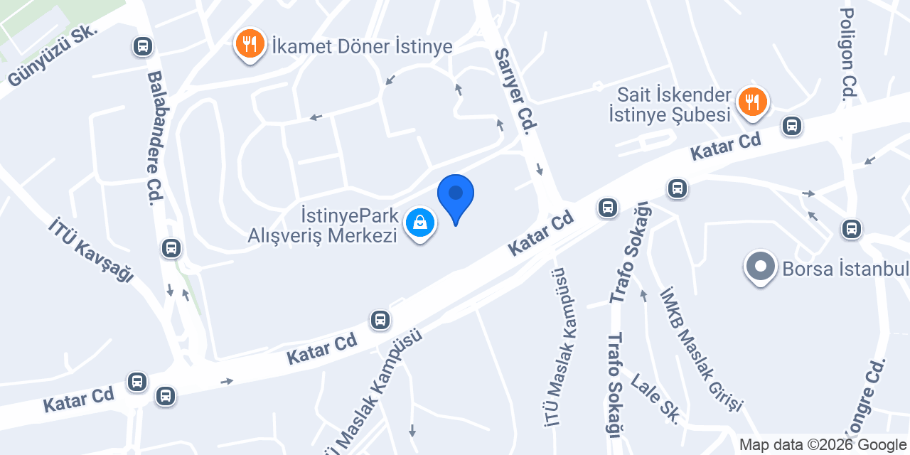 Garanti BBVA İstinye Park Şubesi konumu