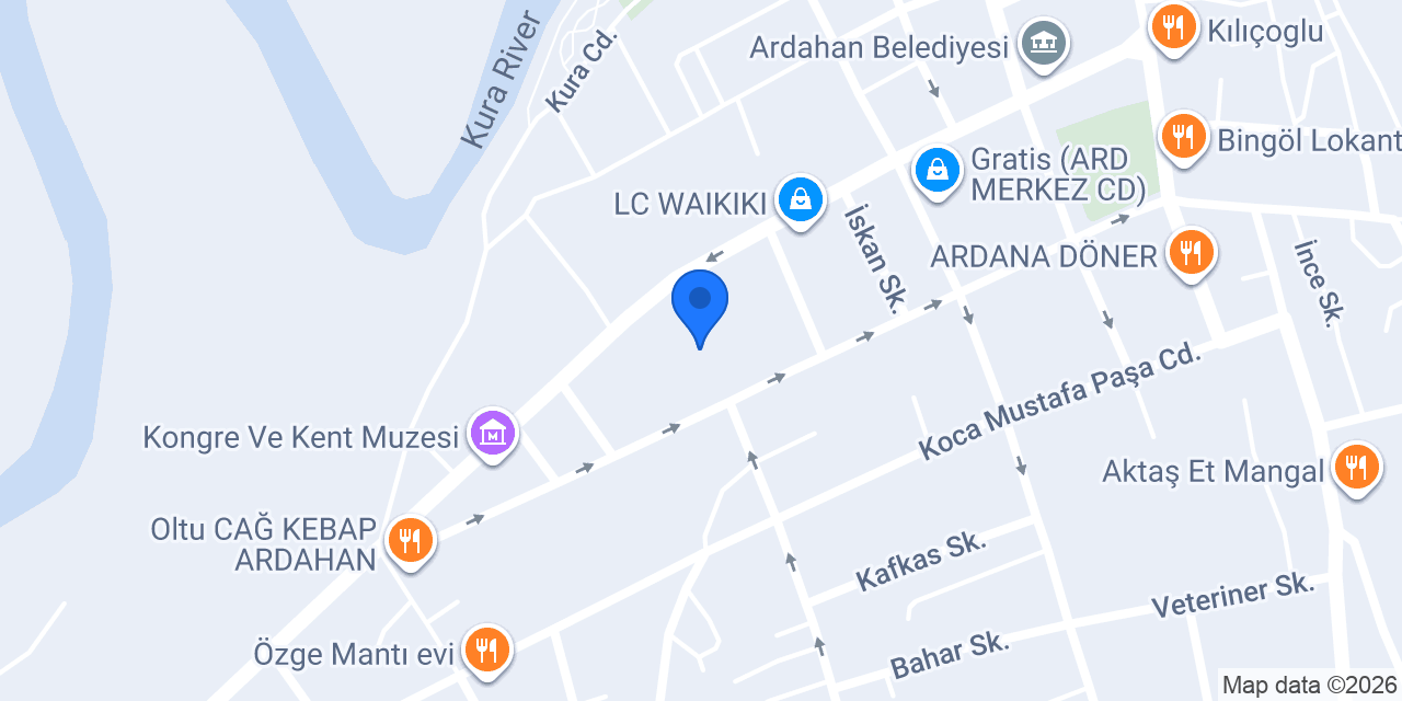 Ardahan Valiliği konumu