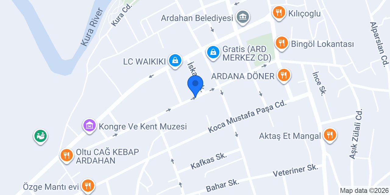 Ardahan Verem Savaş Dispanseri konumu