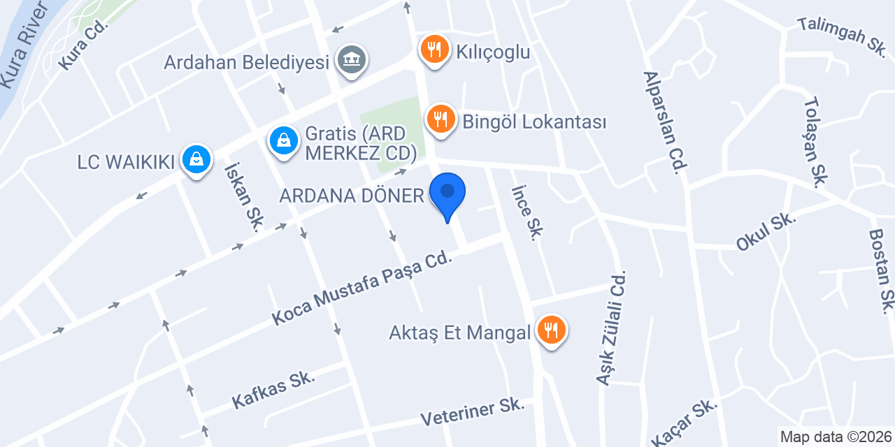 MERKEZ DÖNER CAFE RESTORAN konumu