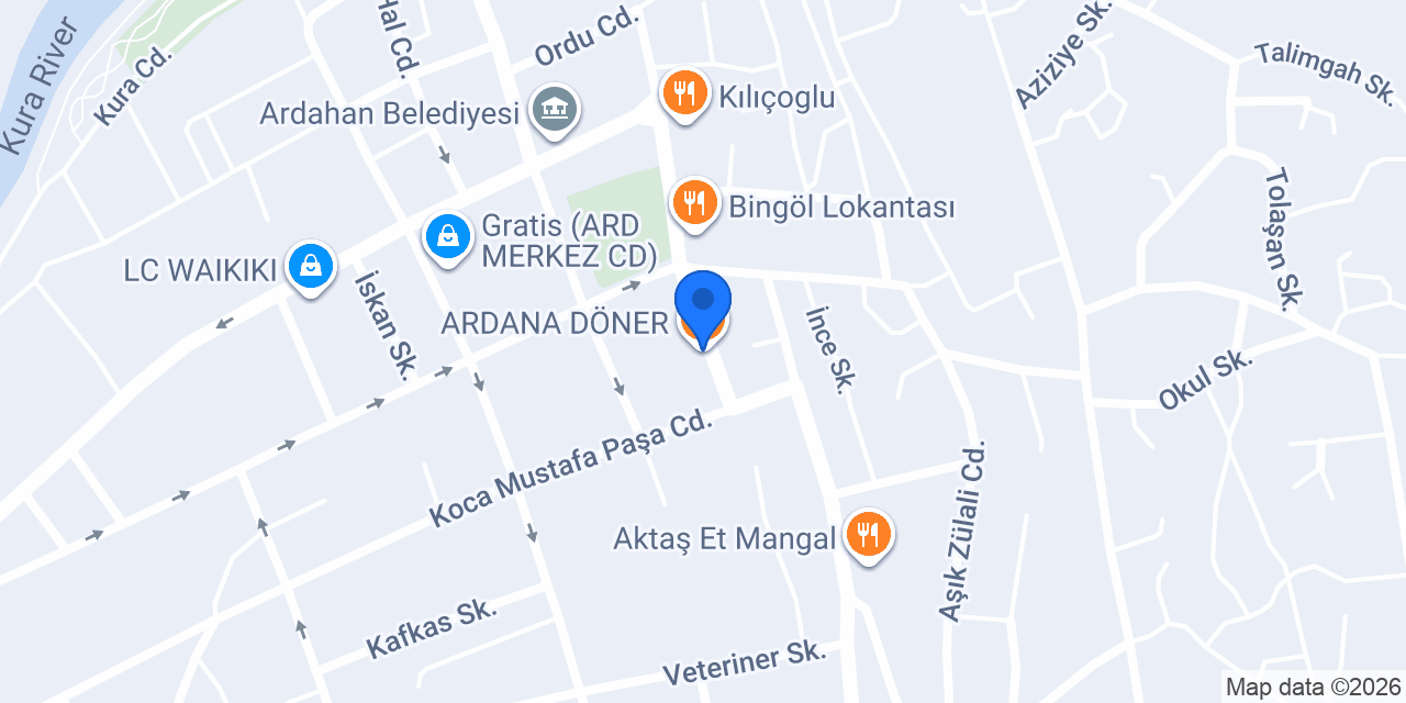 ARDANA DÖNER konumu