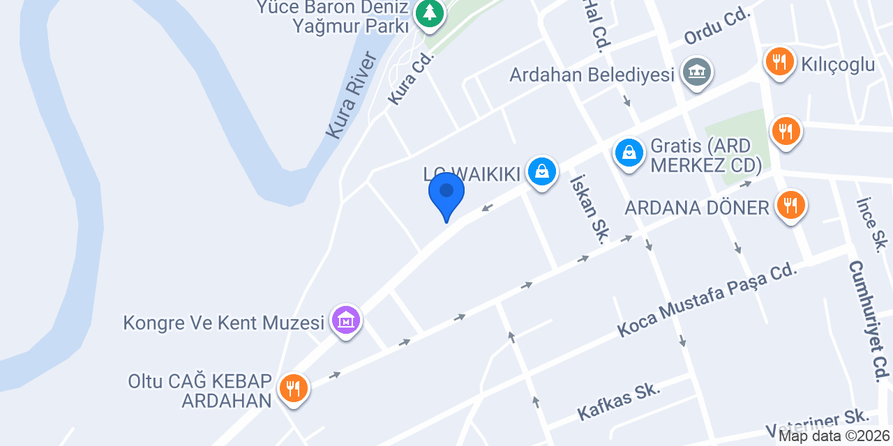 ARDAHAN KOÇ TAKSİ konumu