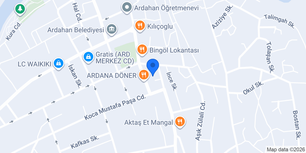 Ardahan Çilingir konumu