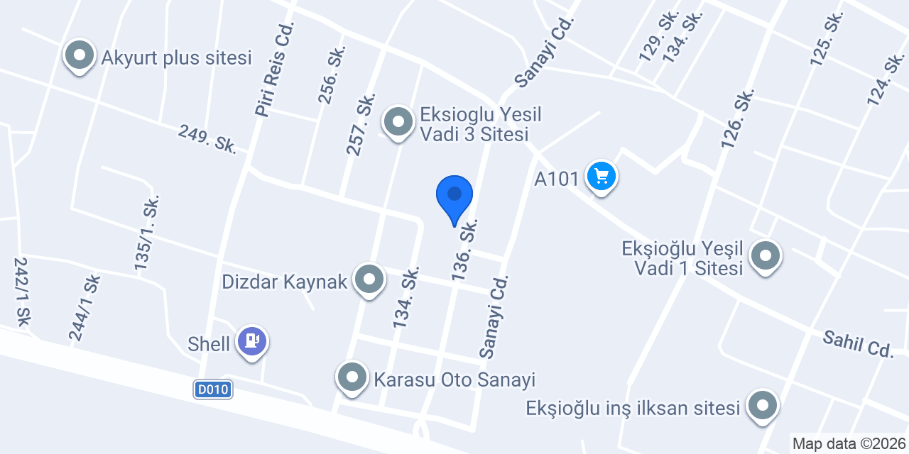 Karasu emir vinç konumu
