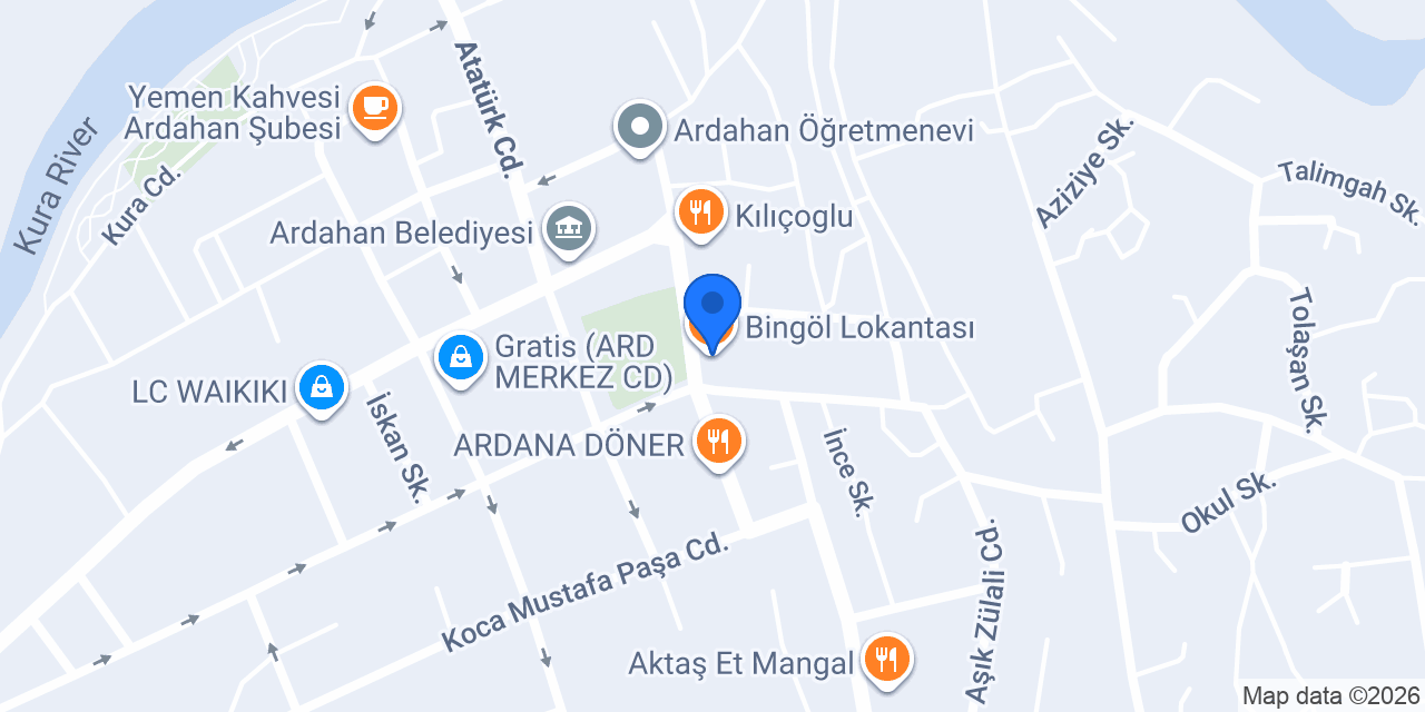 Bingöl Lokantası konumu